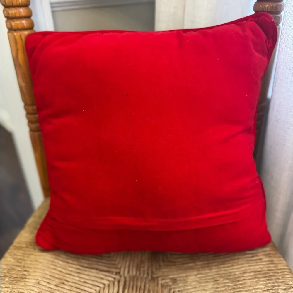 Vintage Needlepoint Santa Christmas Pillow | Cottagecore, Ralph Lauren Christmas - Picture 3 of 3